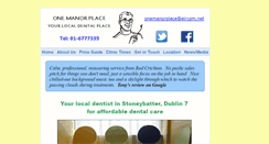 Desktop Screenshot of onemanorplacedental.ie